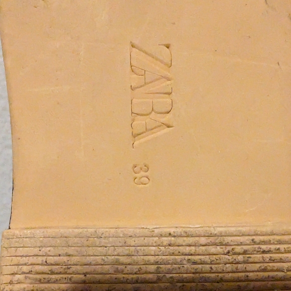 Zara Genuine Tan leather Gladiator Strappy Sandals size 8 - Picture 10 of 12